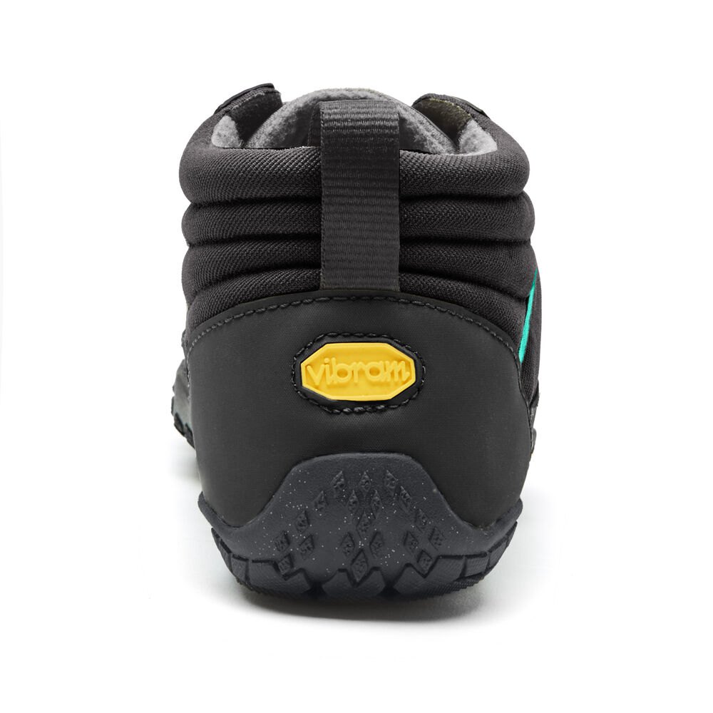 Vibram FiveFingers Dame Løbesko Sort/Grå/Grøn - V-Trek Insulated - 5897JSOQY